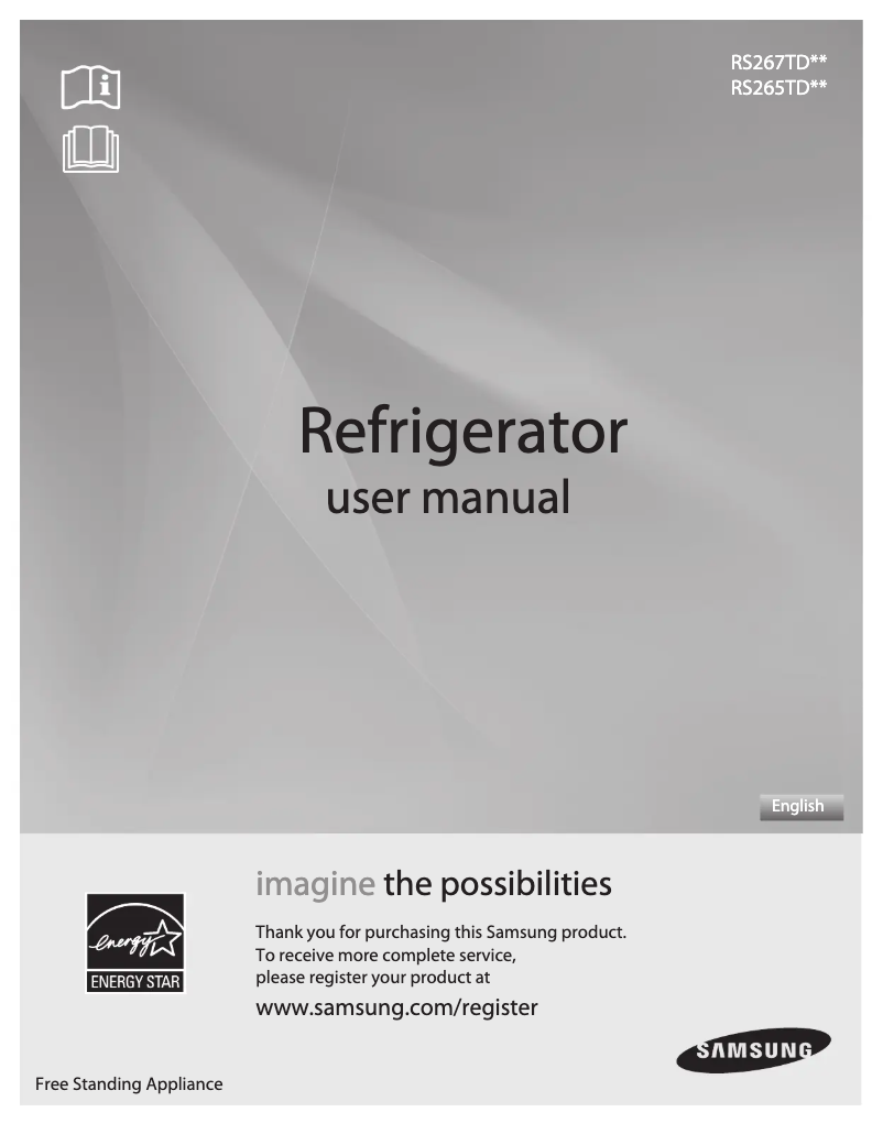 Page n°1 - Manuel d'utilisation et d'entretien Samsung RS25H5111WW