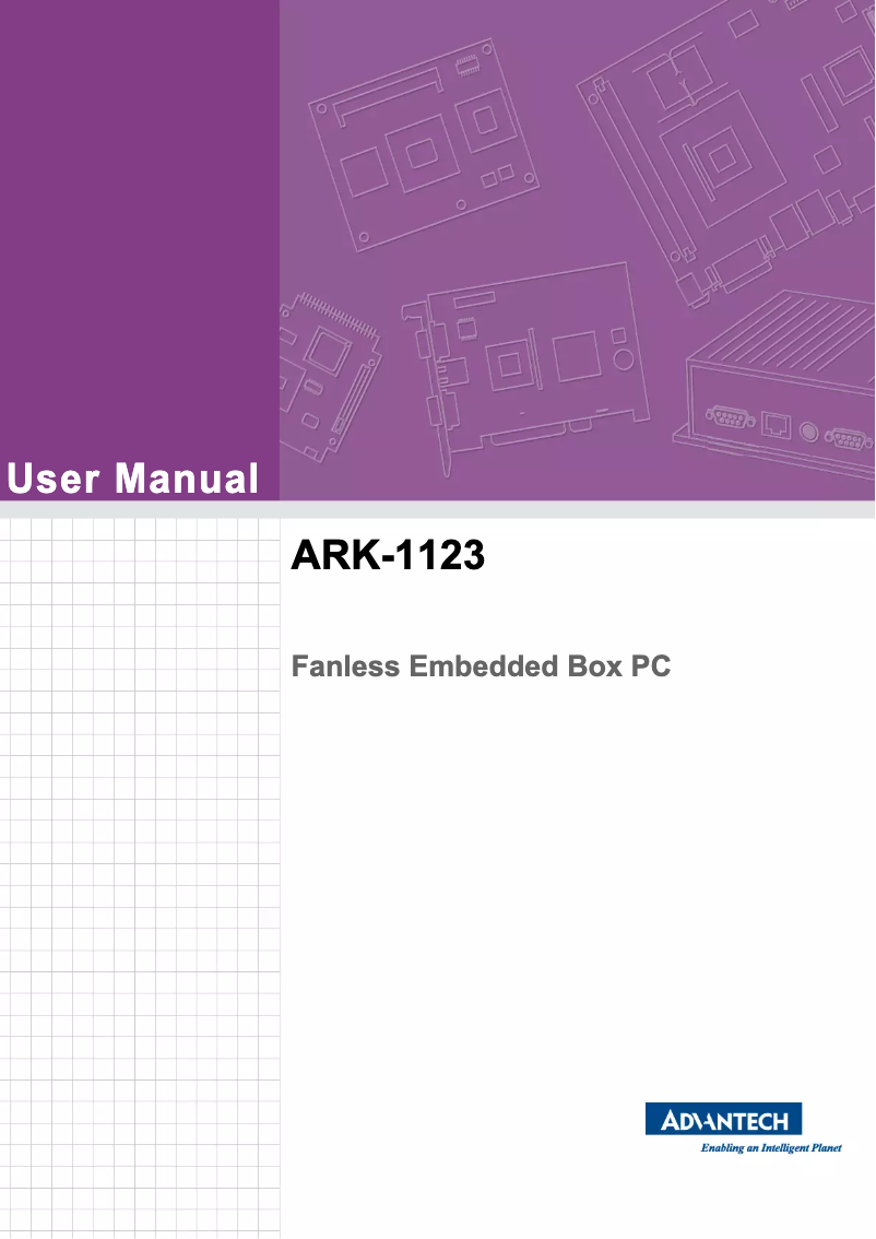 Image de la première page du manuel de l'appareil ARK-1123
