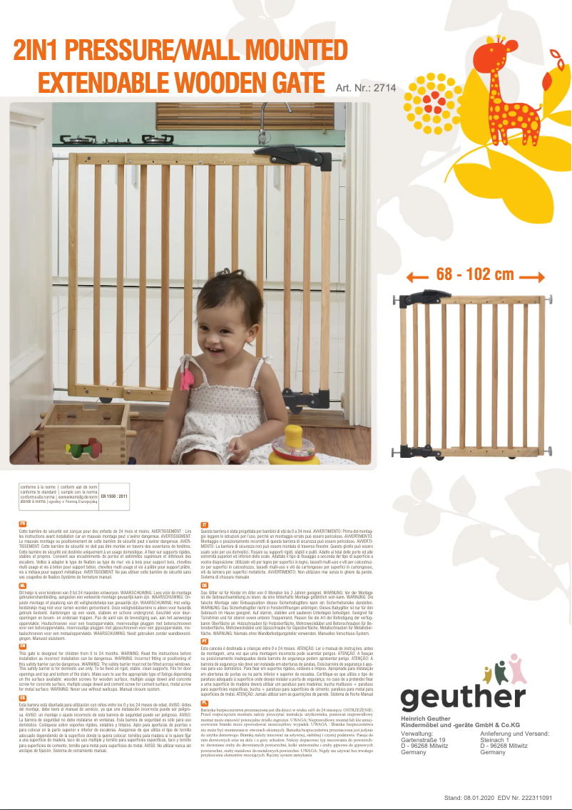 Page n°1 - Manuel utilisateur Geuther 2714