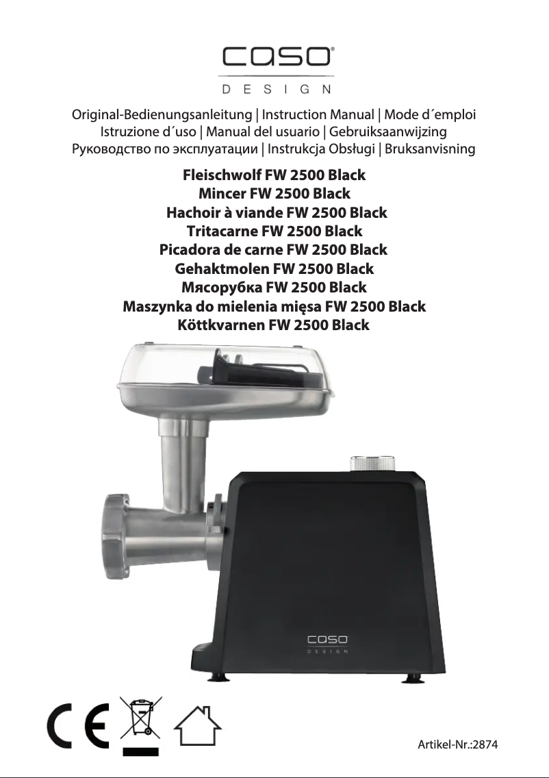 Página 1 del manual Manual de usuario Caso FW 2500