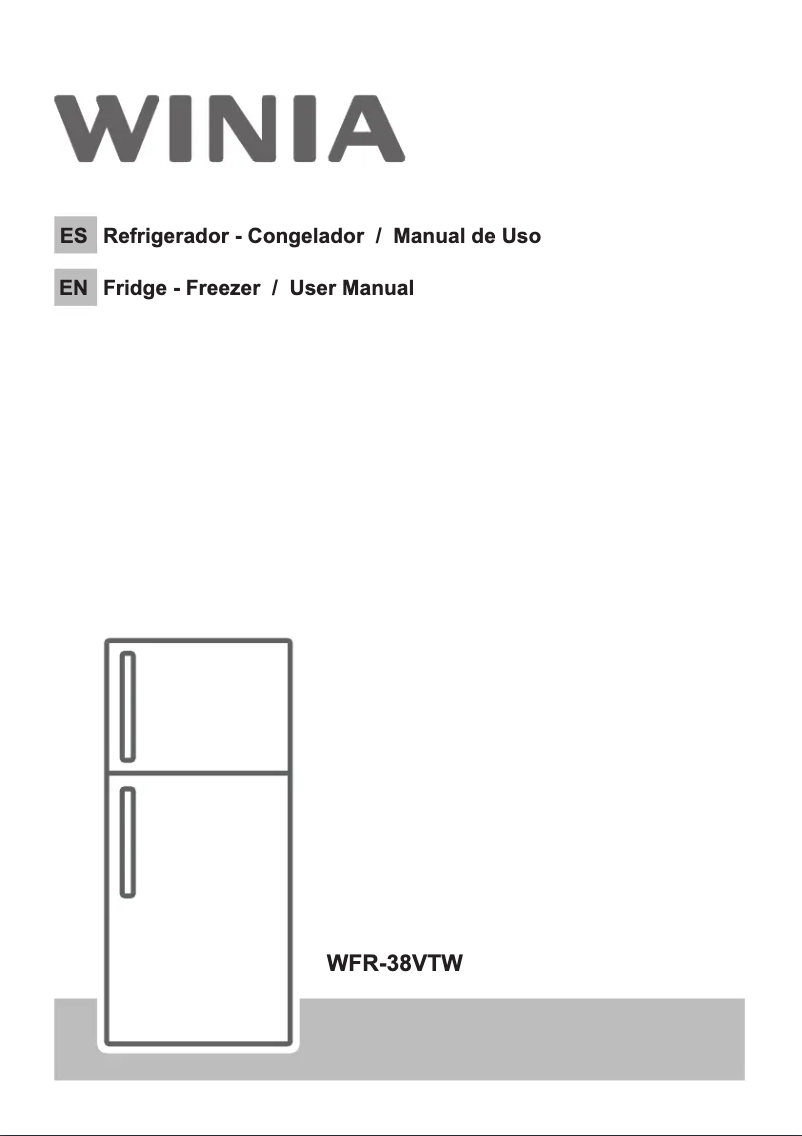 Page n°1 - Manuel utilisateur Winia WFR-38VTW