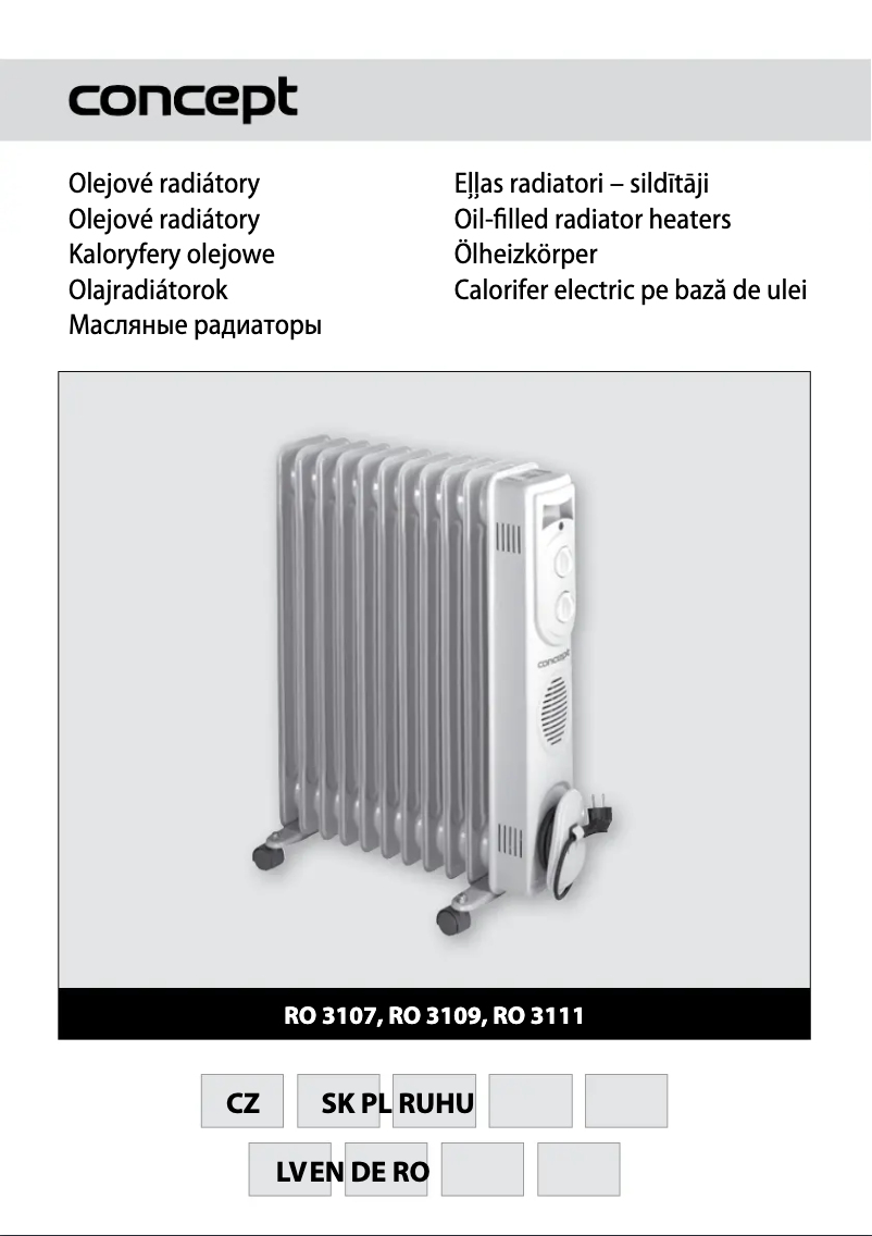 Page 1 de la notice Manuel utilisateur Concept RO-3107