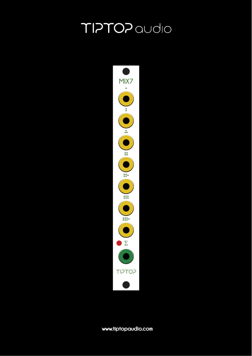 Image de la première page du manuel de l'appareil MX7