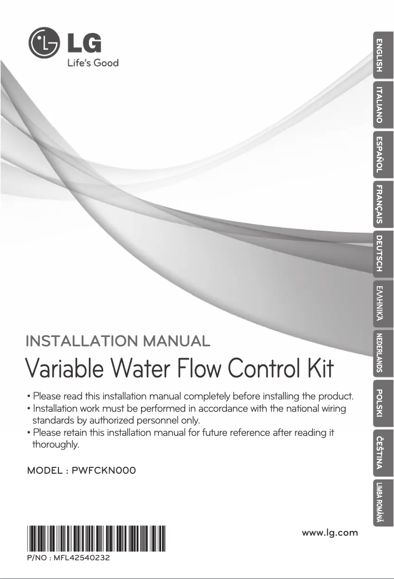 Page 1 de la notice Manuel utilisateur LG PWFCKN000