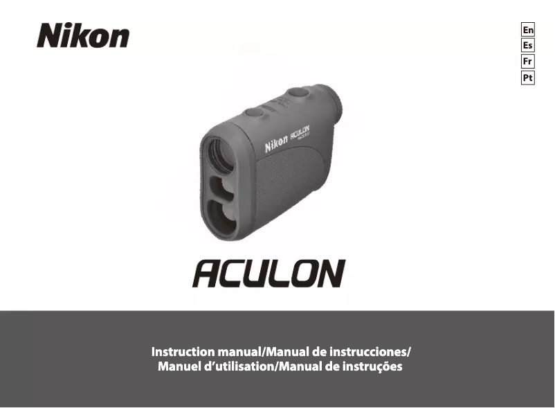 Page 1 de la notice Manuel utilisateur Nikon Aculon