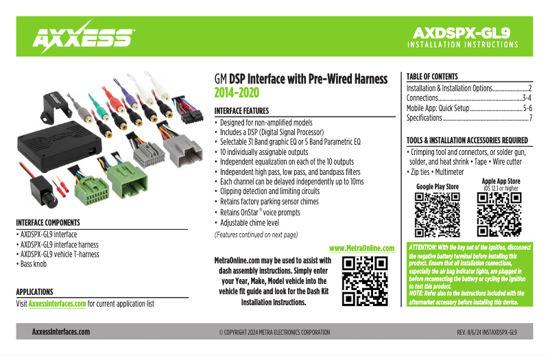 Página 1 del manual Manual de usuario AXESS AXDSPX-GL9