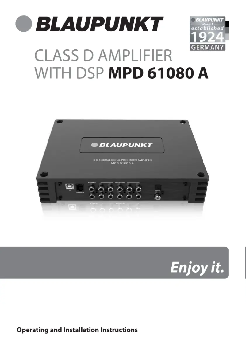 Page 1 de la notice Manuel utilisateur Blaupunkt MPD 61080 A