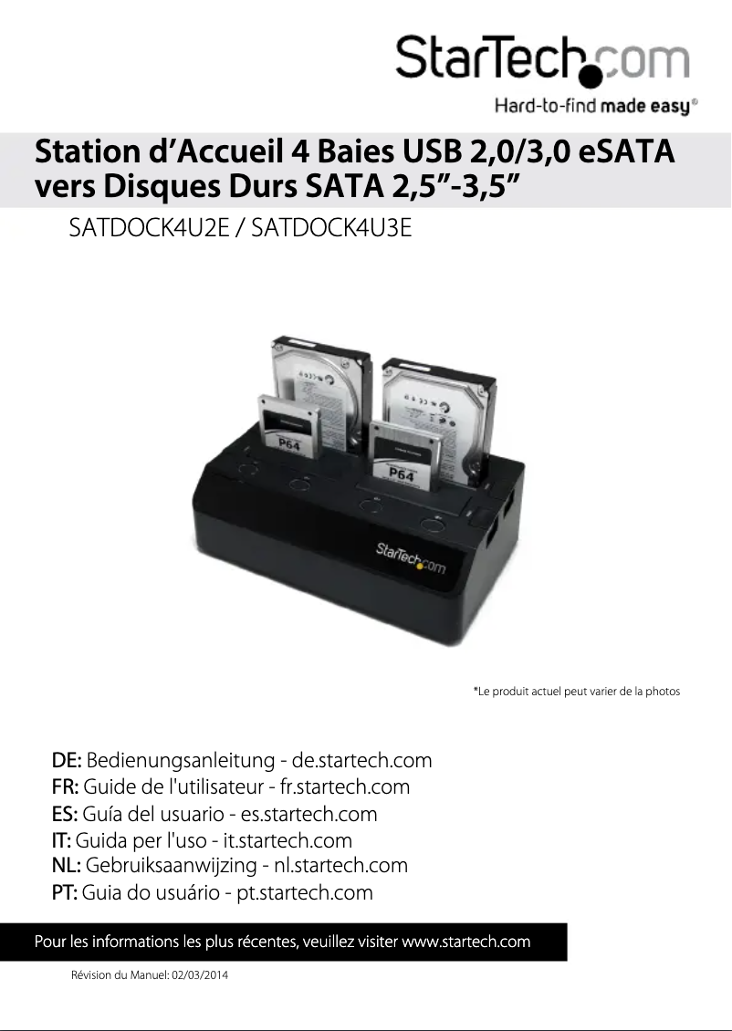 Image de la première page du manuel de l'appareil SATDOCK4U3E