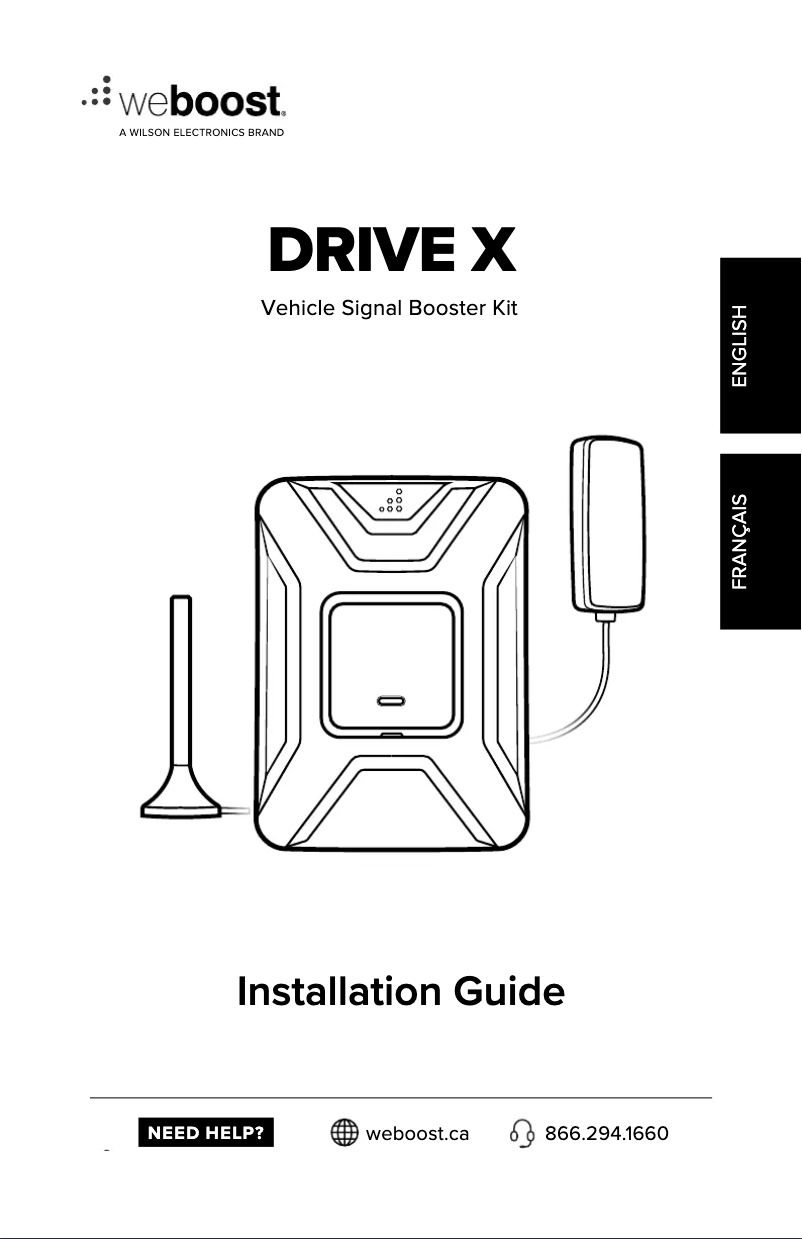 Page 1 de la notice Manuel utilisateur Wilson weBoost Drive X