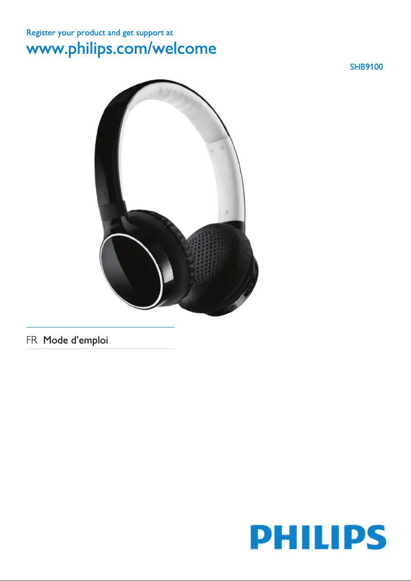 Page n°1 - Manuel utilisateur Philips SHB9100