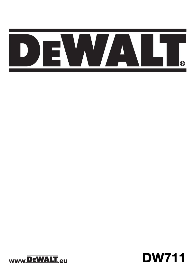 Page 1 de la notice Manuel utilisateur DeWalt DW711