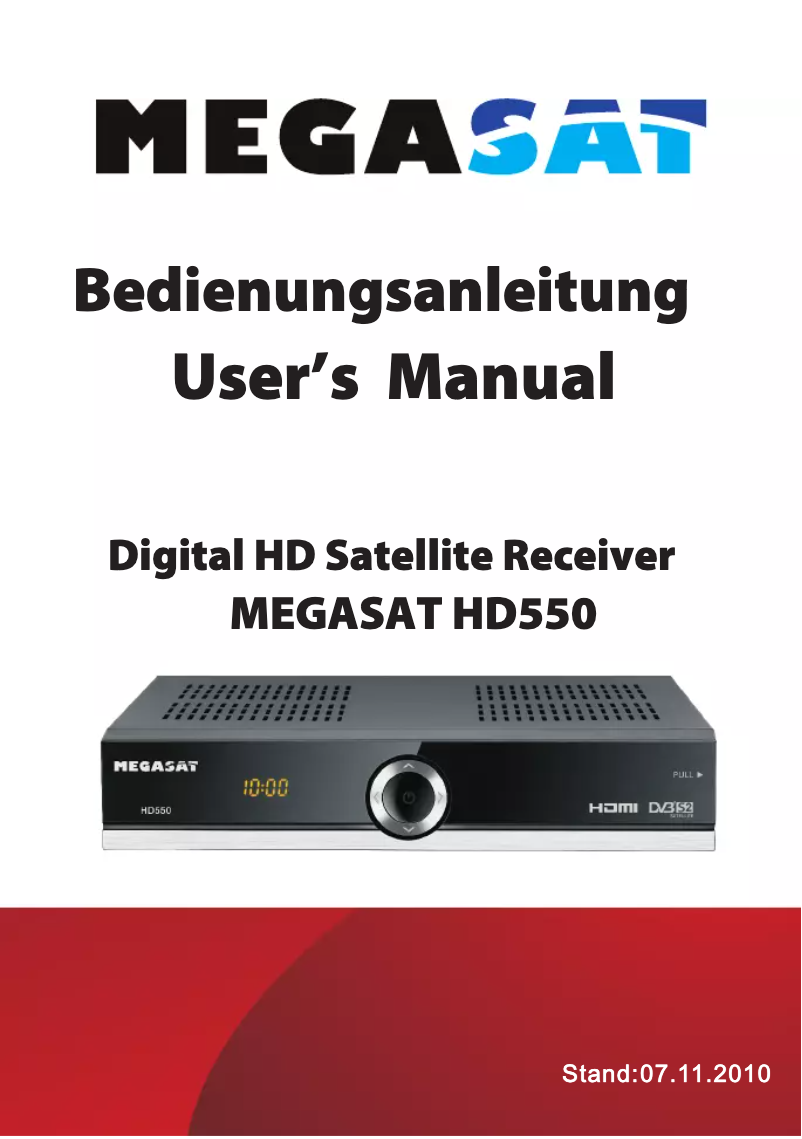 Image de la première page du manuel de l'appareil HD550