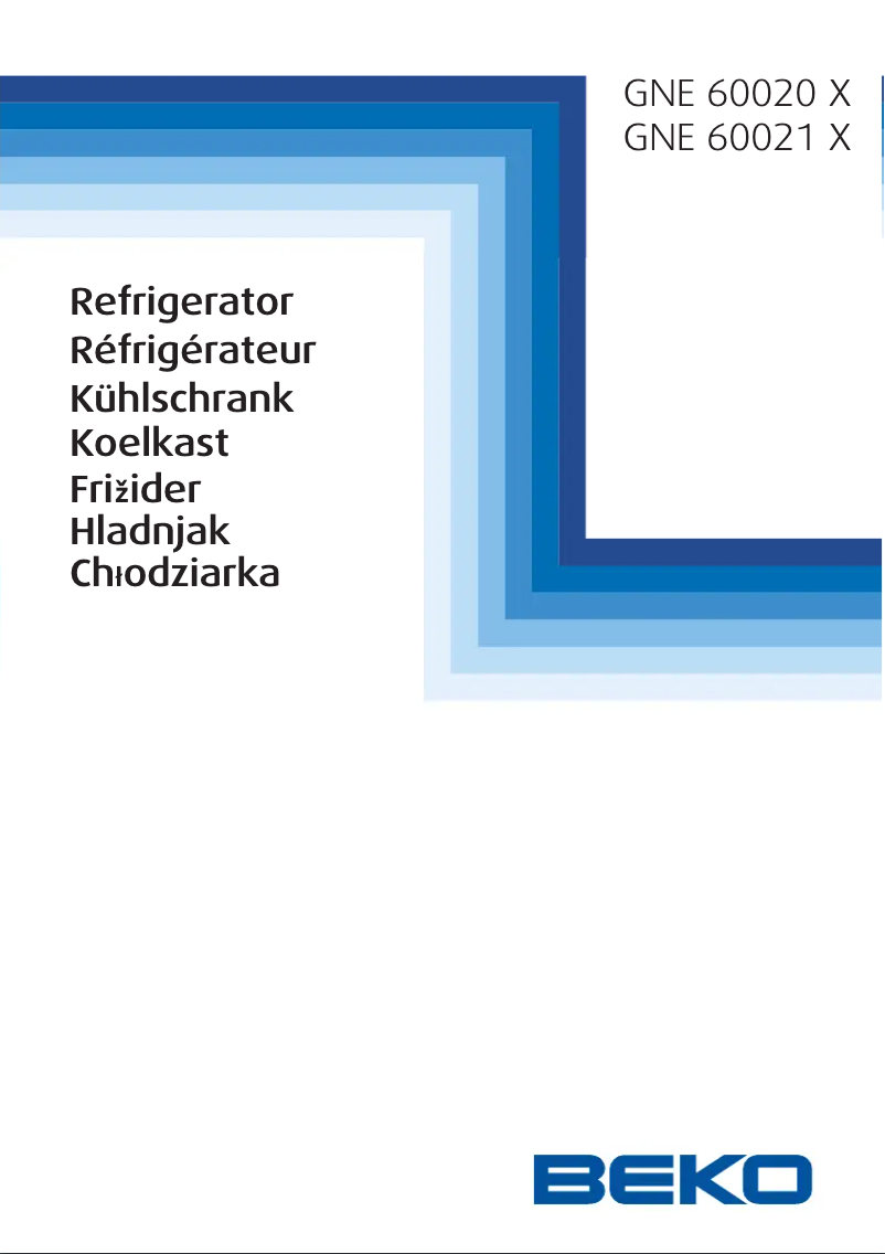 Page n°1 - Manuel utilisateur Beko GNE 60021 X