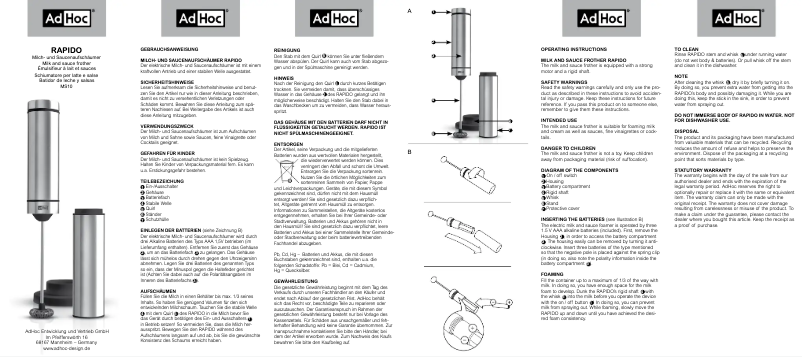 Page 1 of the manual User Manual AdHoc RAPIDO