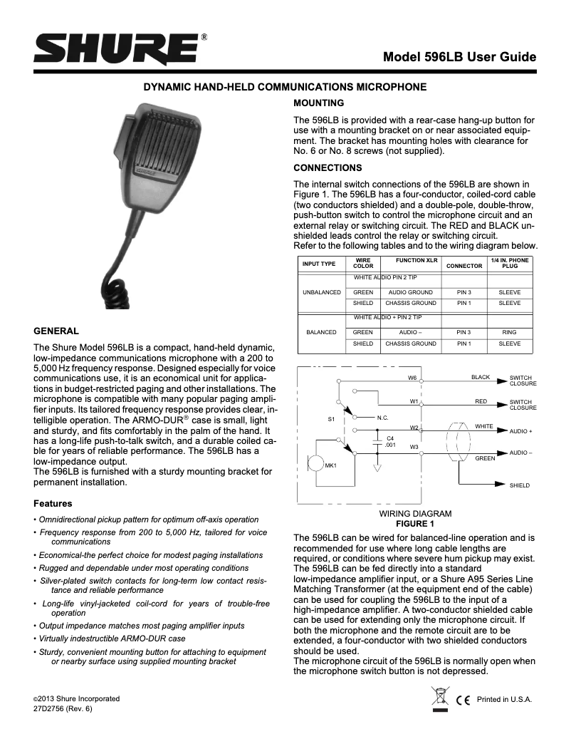 Image de la première page du manuel de l'appareil 596LB