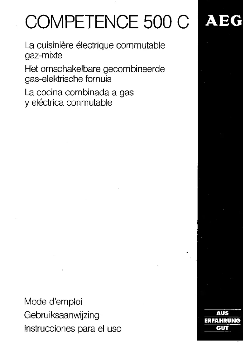Image de la première page du manuel de l'appareil Competence 500C