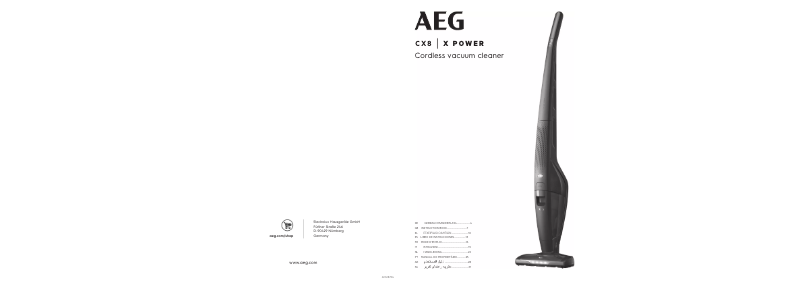 Página 1 del manual Manual de usuario AEG CX8-2-80TM