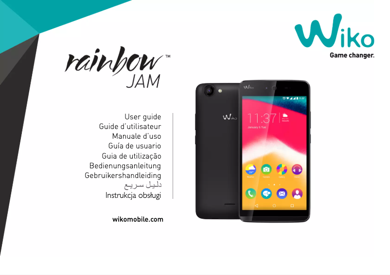 Page 1 de la notice Manuel utilisateur Wiko Rainbow Jam