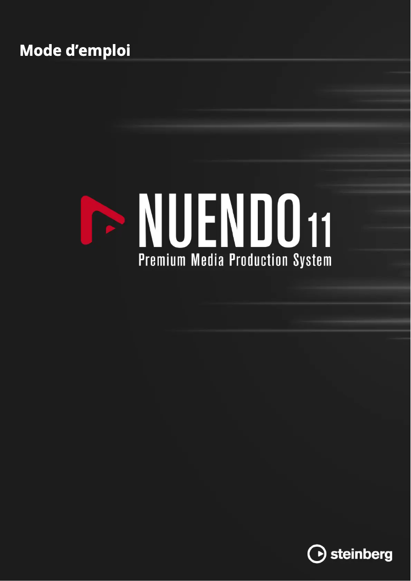 Page 1 de la notice Manuel utilisateur Steinberg Nuendo 11