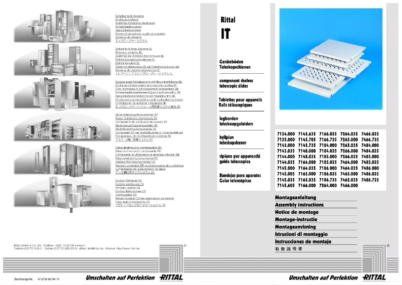 Page n°1 - Manuel utilisateur Rittal 7144.035