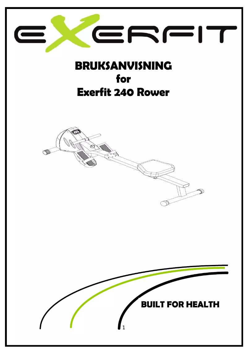 Page 1 de la notice Manuel utilisateur Exerfit 240