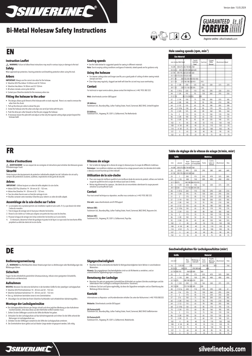 Page n°1 - Manuel utilisateur Silverline 388388