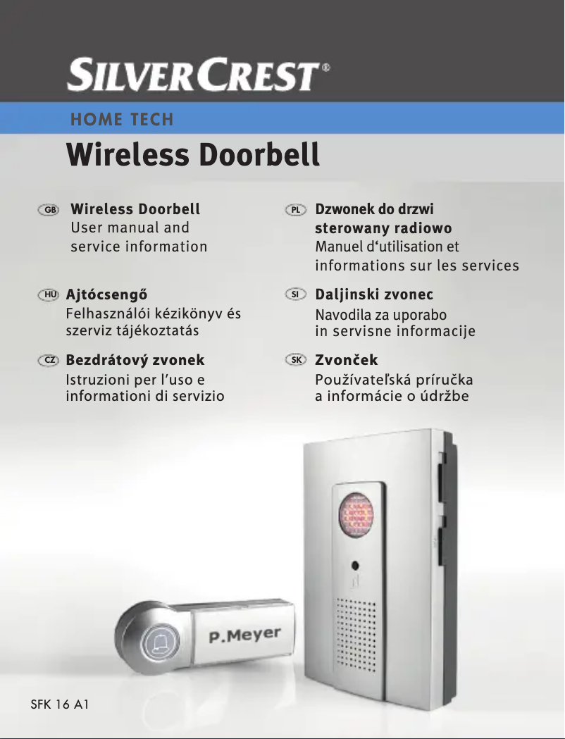 Image de la première page du manuel de l'appareil SFK 16 A1
