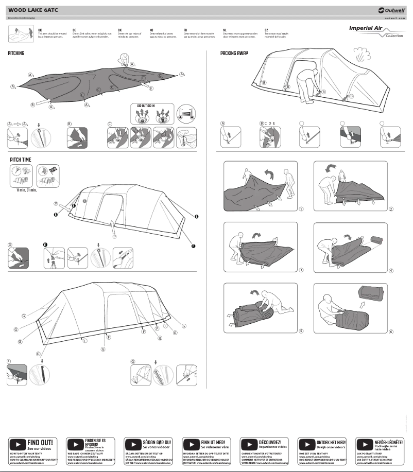 Page 1 de la notice Mode d'emploi Outwell Wood Lake 6ATC