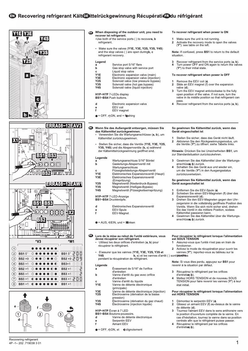 Página 1 del manual Manual de usuario Daikin ERRA10EAV3