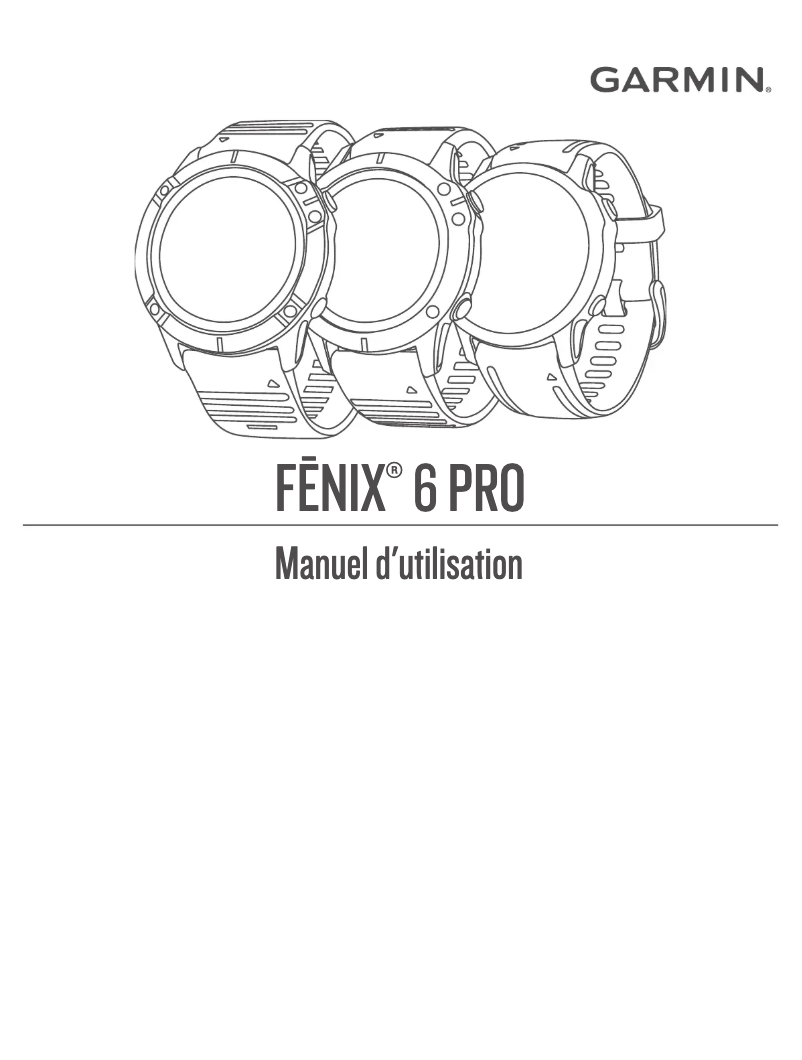 Image de la première page du manuel de l'appareil Fenix 6S Pro