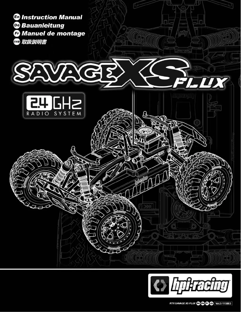 Page 1 de la notice Manuel utilisateur HPI Racing Savage XS Flux