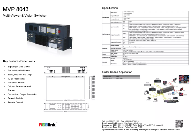 Image de la première page du manuel de l'appareil MVP 8043