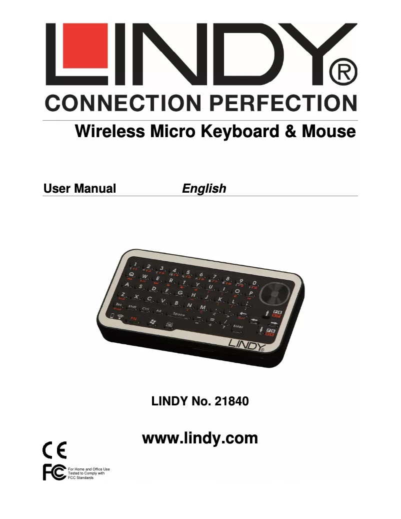 Page 1 de la notice Manuel utilisateur Lindy 21840