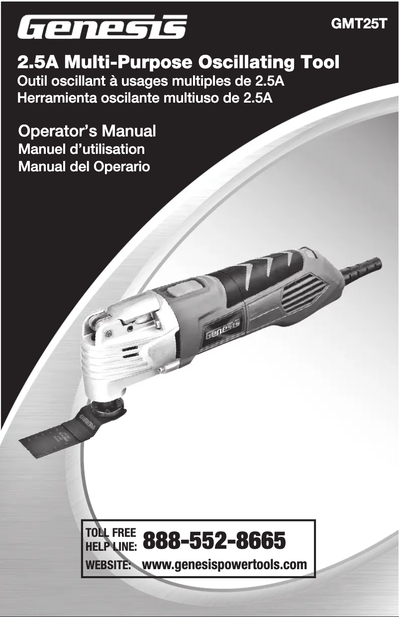 Page n°1 - Manuel utilisateur Genesis GMT25T