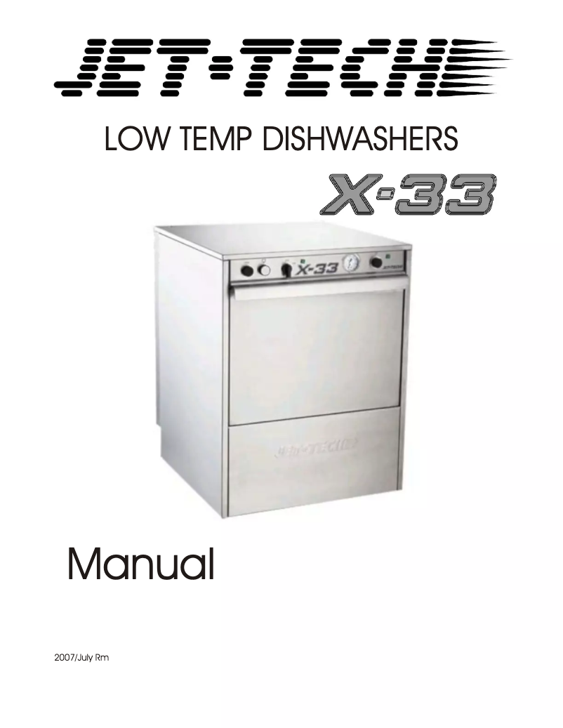 Page 1 de la notice Manuel utilisateur Jet-Tech X-33