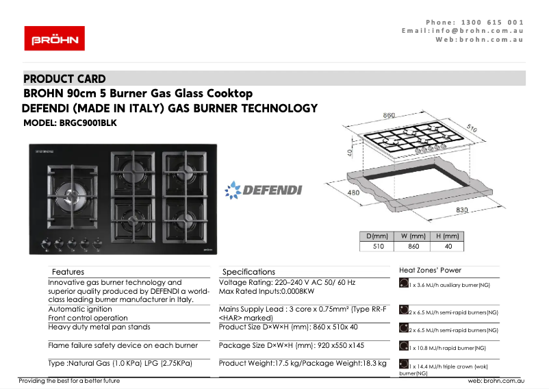 Image de la première page du manuel de l'appareil BRGC9001BLK