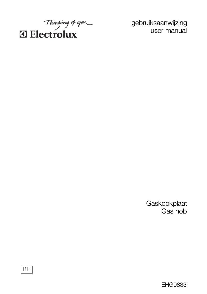 Page 1 de la notice Manuel utilisateur Electrolux EHG9833