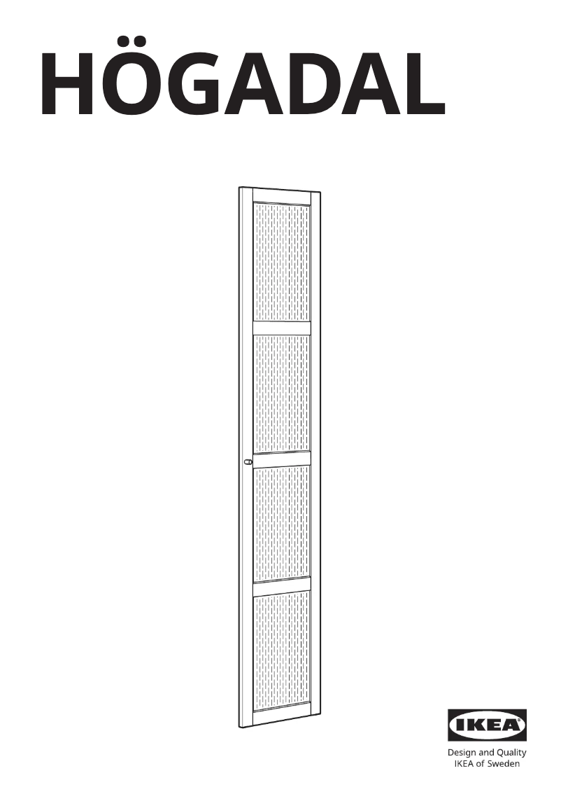 Page 1 de la notice Manuel utilisateur Ikea HÖGADAL 805.332.83
