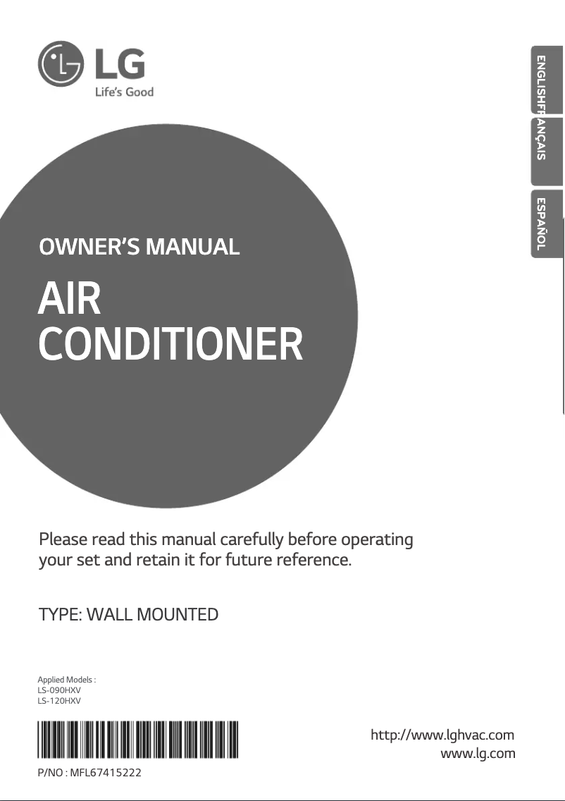 Página 1 del manual Manual de usuario LG LSU090HXV