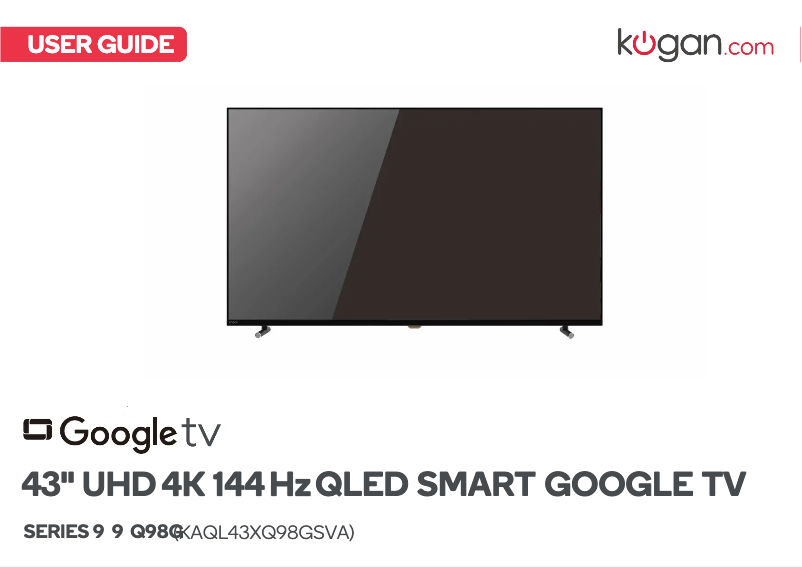 Page 1 de la notice Manuel utilisateur Kogan KAQL43XQ98GSVA