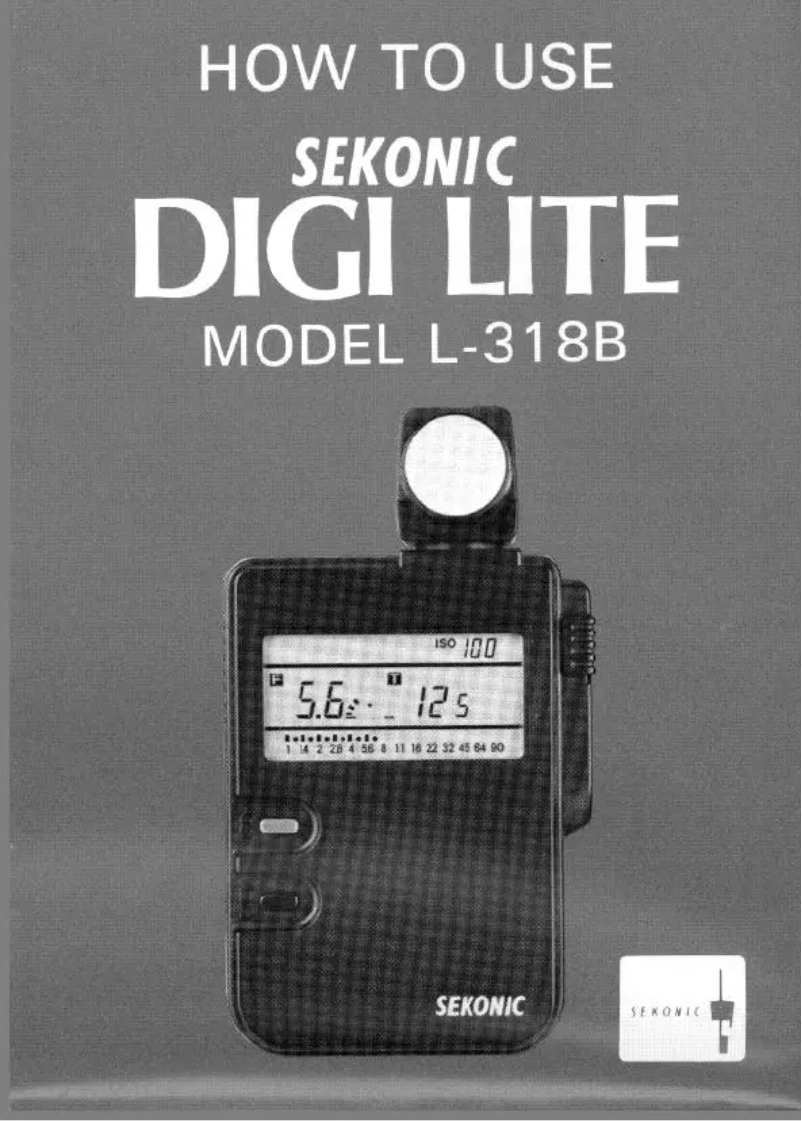 Page n°1 - Manuel utilisateur Sekonic L-318B