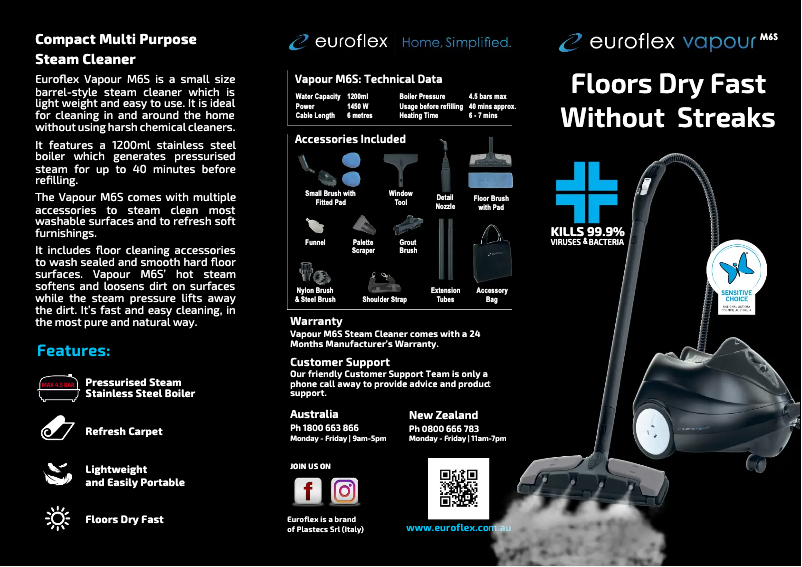 Image de la première page du manuel de l'appareil Vapour M6S