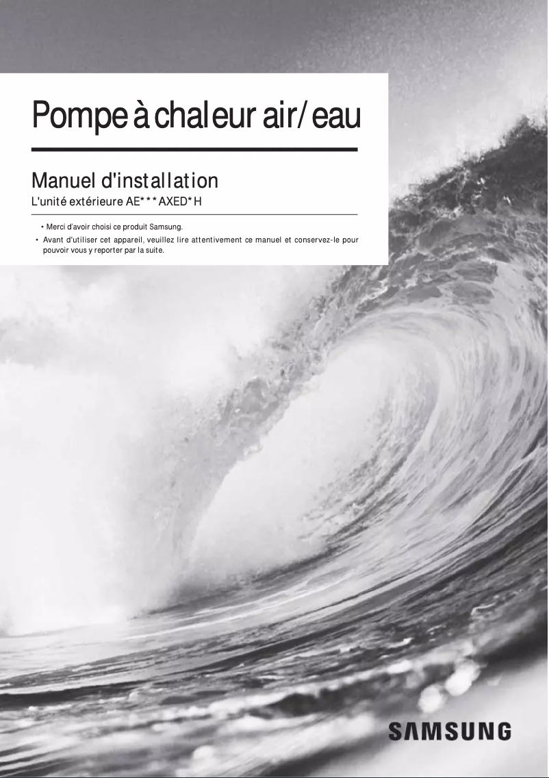Page n°1 - Manuel utilisateur Samsung AE120AXEDGH