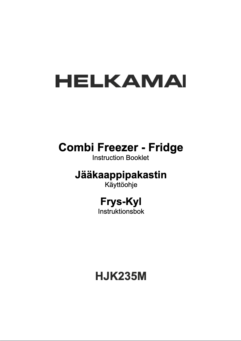 Image de la première page du manuel de l'appareil HJK235M