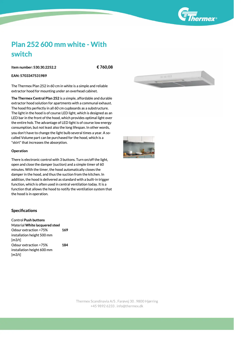 Page n°1 - Fiche technique Thermex Plan 252