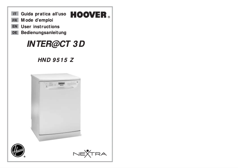 Page 1 de la notice Manuel utilisateur Hoover HND 7515Z