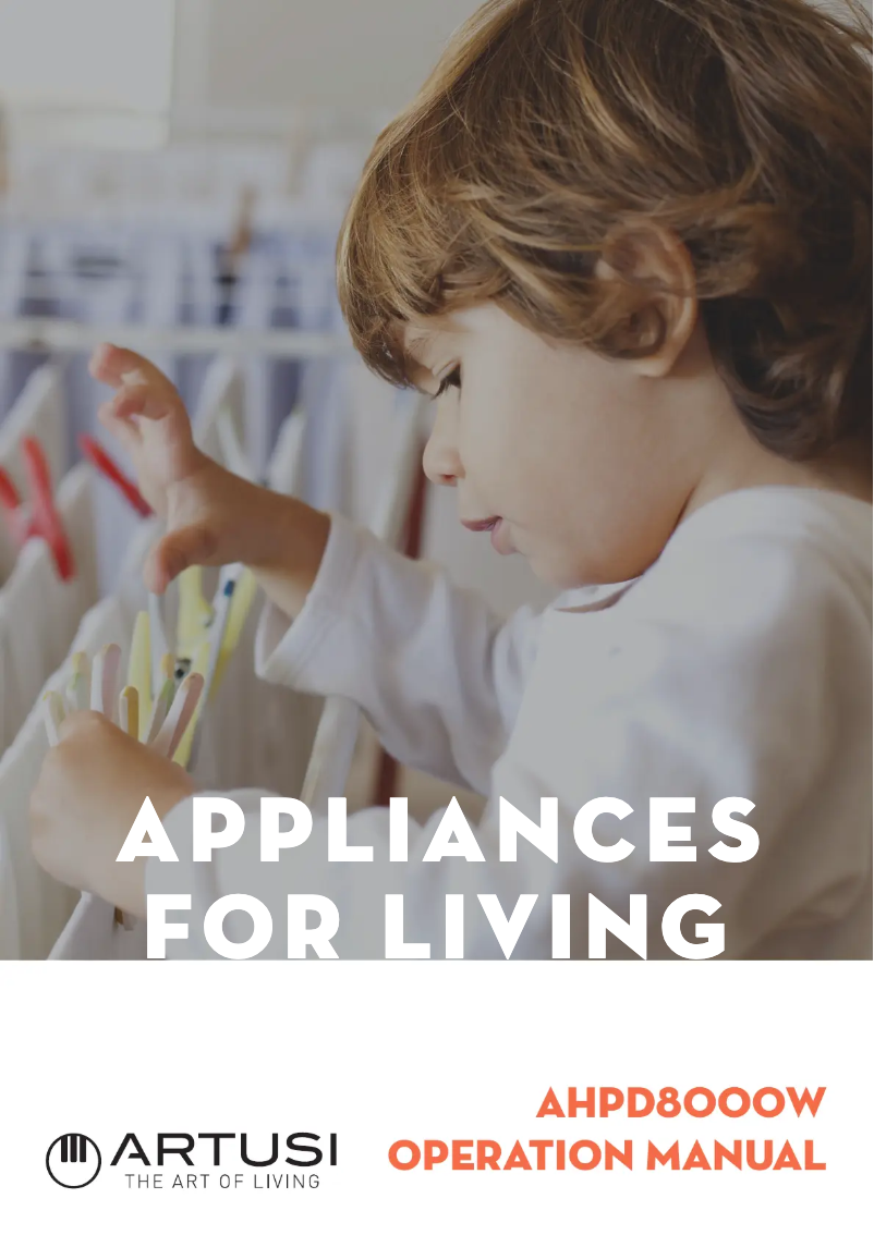 Page 1 de la notice Manuel utilisateur Artusi AHP8000W