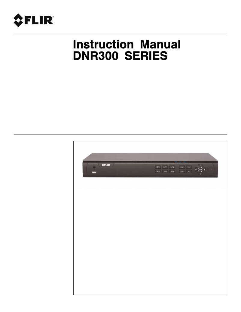 Page 1 de la notice Manuel utilisateur FLIR DNR308P2