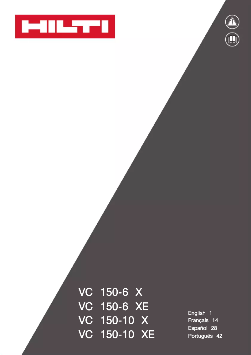 Page n°1 - Manuel utilisateur Hilti VC 150-6 XE