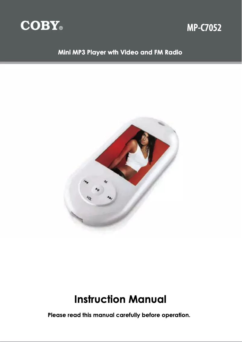 Page 1 de la notice Manuel utilisateur Coby MPC7082